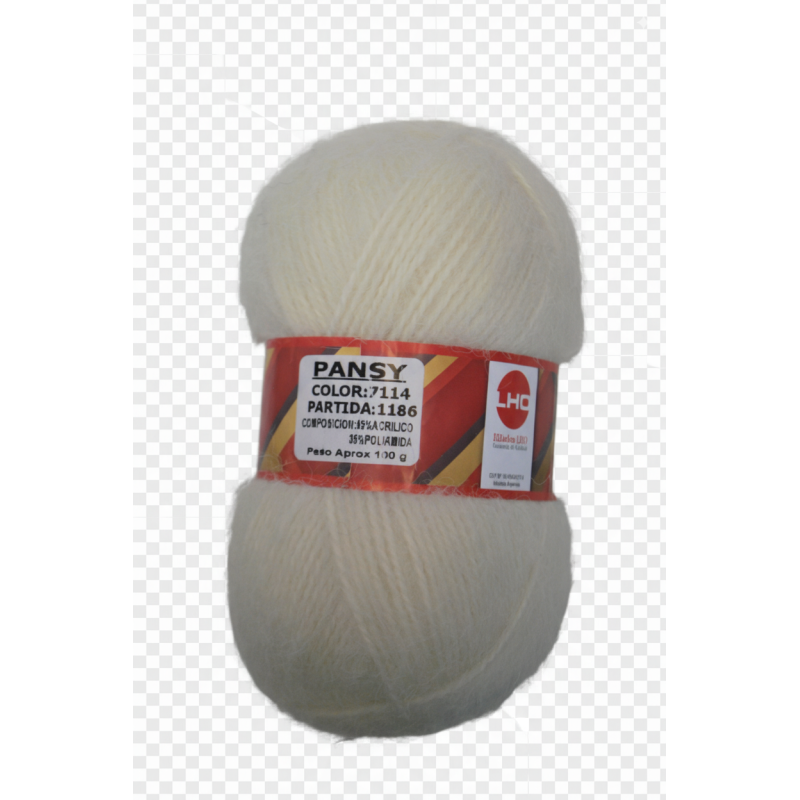 Pansy, lana en ovillos simil mohair,